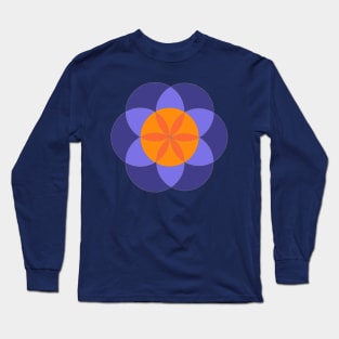 Sacred Geometry, circle design, flower Long Sleeve T-Shirt